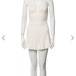 Alice + Olivia Cream Skater Skirt